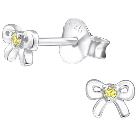 Children's Sterling Silver 'Sparkle and Shine Butterfly' Crystal Stud Earrings
