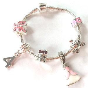 Age 21 'Birthday Wishes' Silver Plated Charm Bead Bracelet