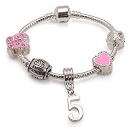 Children's 'Pink Fairy' Silver Plated Charm Bracelet