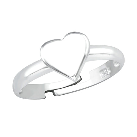 Children's Sterling Silver Adjustable White Unicorn Ring