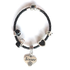 Children's Big Sister 'Christmas Wishes' Silver Plated Charm Bracelet