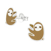 Children's Sterling Silver Sloth Stud Earrings