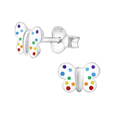 Children's Sterling Silver 'Sloth with Unicorn' Stud Earrings