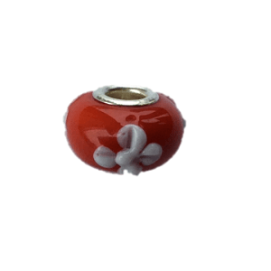 'Valentine Sparkle' Glass Bead With Silver Plated Core