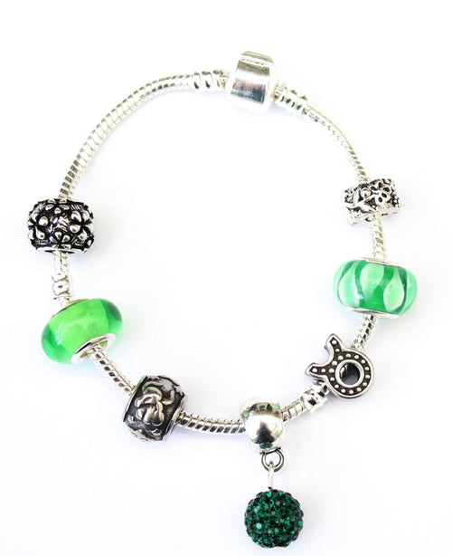 Taurus 'The Bull',  Zodiac Sign Silver Plated Charm Bracelet (Apr 20- May 20)