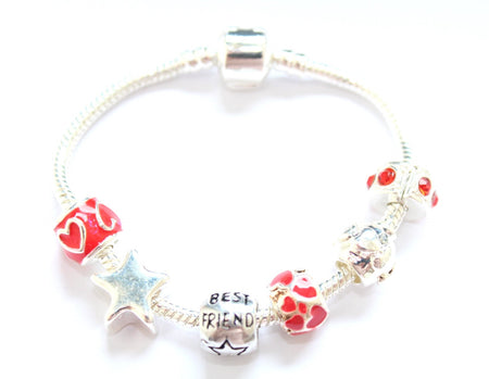 Adult's Teenagers 'Best Friend Christmas Dream' Silver Plated Charm Bracelet