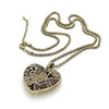 Gold Tone 'Dream Heart' Crystal Pendant Necklace