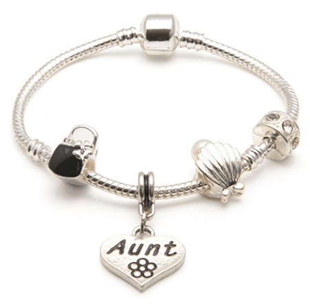 New Baby 'It's A Girl' Silver Plated Charm Bead Bracelet
