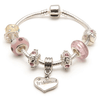 Adult's Bridesmaid 'Vanilla Kisses' Silver Plated Charm Bead Bracelet