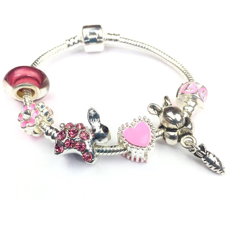 Children's Sterling Silver 'Rose Pink Sparkle Turtle/Tortoise' Crystal Stud Earrings