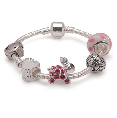 Children's Niece 'Christmas Wishes' Silver Plated Charm Bracelet