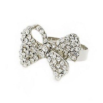 Designer Celebrity Style 'Silver Spike' Czech Crystal Bead Stretch Bracelet
