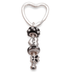 Mum 'Black Butterfly' Silver Plated Keyring/Handbag Charm