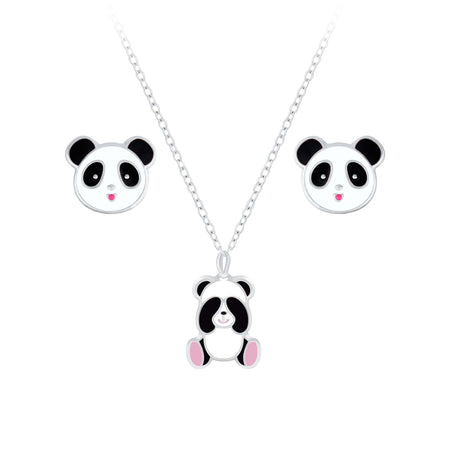 Children's Sterling Silver Ladybird Pendant Necklace and Ladybird Stud Earrings Set