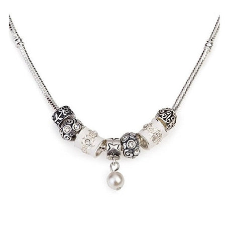 Diamante 'Inca' Square Pendant and Ribbon Chain Boho Necklace