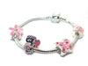 childrens pink fairy charm bracelet for a girl and toddler