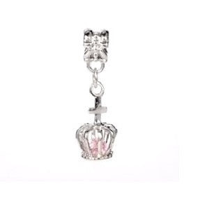 Silver Plated Pink Fairy Charm