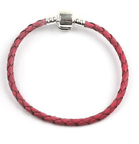 Adult's Teacher Bracelet 'Pink Parfait' Silver Plated Charm Bead Bracelet