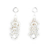 925 Sterling Silver Plated Designer Inspired 'Scatter Kisses' Tassel Drop Earrings