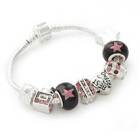 Children's Adjustable 'Daisy Flower' Wish Bracelet / Friendship Bracelet -Pink